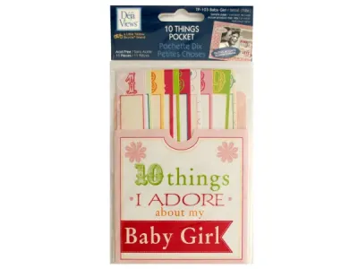 bulk buys CG589 - 10 Things I Adore About My Baby Girl Journaling Pocket