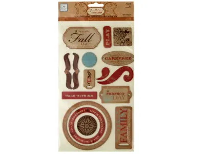 bulk buys CG743 - Fall Self-Adhesive Chipboard Embellishments