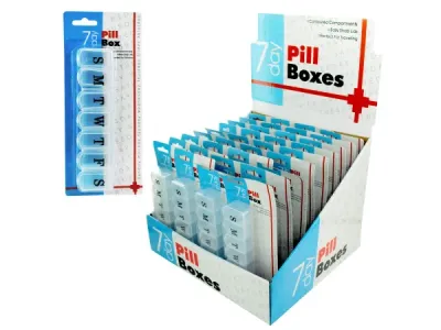 Bulk Buys GC784 - Weekly Medication Organizer with Countertop Display