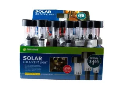 bulk buys GE063 - Solar LED Accent Light in Countertop Display