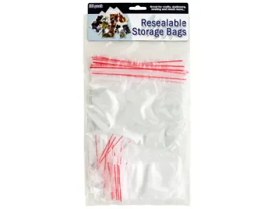Bulk Buys GL036 - Versatile Resealable Storage Bags - 36 Pack with 3 Sizes