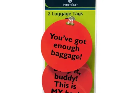 bulk buys GL636 - Fun Phrase Luggage Tags - Set of 2