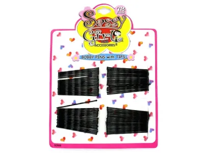 sassy girl GO095 - Black Bobby Pin Set