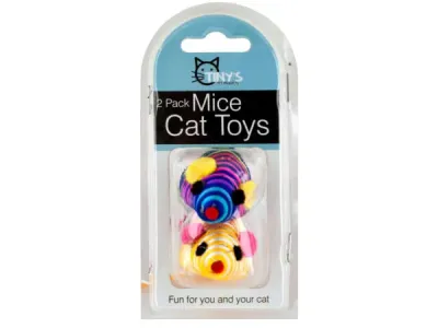 tiny's GR165 - Colorful Striped Mice Cat Toys - Fun Play Set