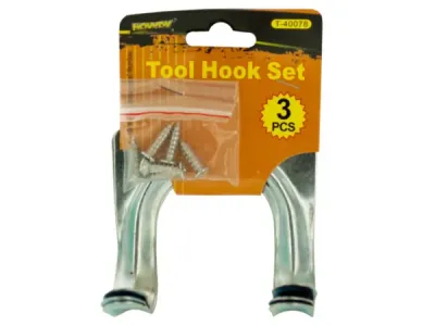 bulk buys GR232 - Durable Metal Tool Hook Set for Organizing Supplies