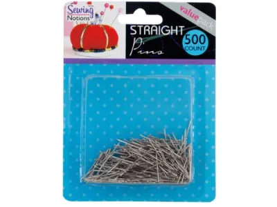 STERLING HB063 - 500-Count Silver Straight Pins - Essential Sewing Supplies