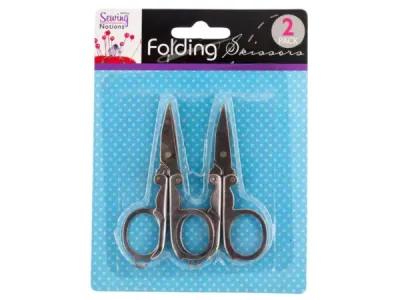 STERLING HC093 - Compact Foldable Scissors with Key Ring Attachment