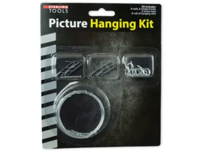 STERLING HD004 - Professional Picture Hanging Kit with Wire and Hooks