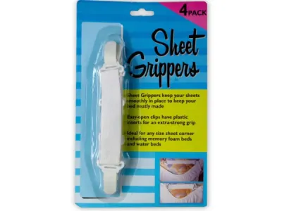Bulk Buys HD014 - Adjustable Sheet Grippers Set for All Sizes