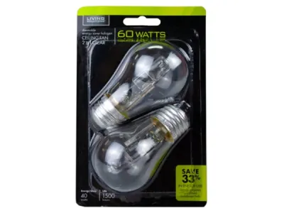 bulk buys HD075 - Living Solutions 40 Watt Halogen A15 Ceiling Fan Bulbs - 2 P