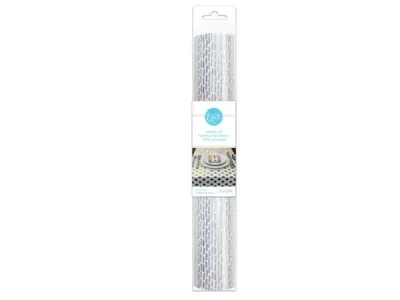 bulk buys HH721 - Elegant White & Silver Decorative Paper Roll - 120 x 12