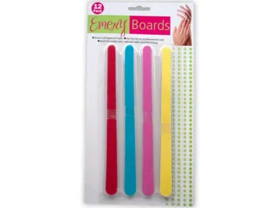 salon collections HI046 - Vibrant Emery Boards Nail Care Set - 12 Pieces