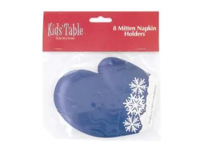 bulk buys KI978 - Holiday Fun Kids Mitten Napkin Holders