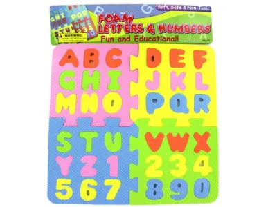 bulk buys KK197 - Educational Foam Letter & Number Puzzle for Kids