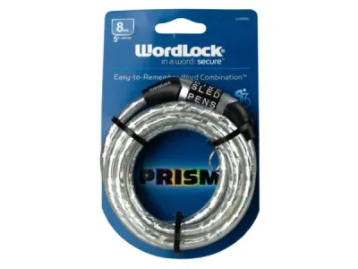 bulk buys KL632 - WordLock 5 Ft Flexible Bike Lock - Colorful Security Solutio