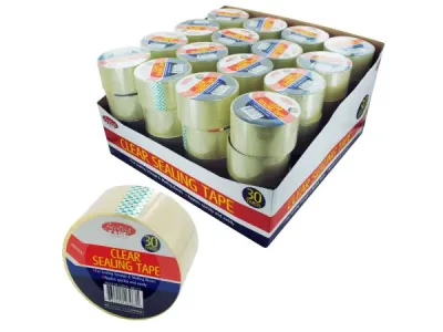 bulk buys ML213 - Durable Clear Sealing Tape Display - 64 Rolls
