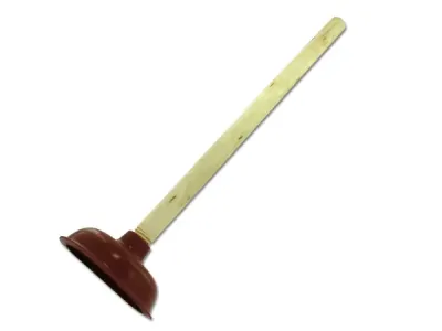bulk buys MM093 - Toilet Plunger with Wooden Handle