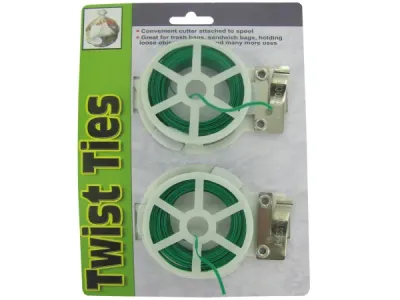 bulk buys MR033 - Versatile Twist Tie Spools with Integrated Cutters