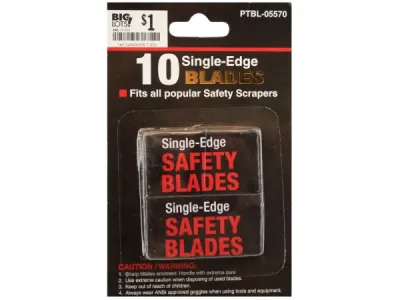 bulk buys MT518 - Premium Single Edge Safety Blades - 10 Pack