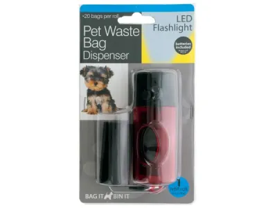 bulk buys OD942 - Pet Waste Bag Dispenser LED Flashlight