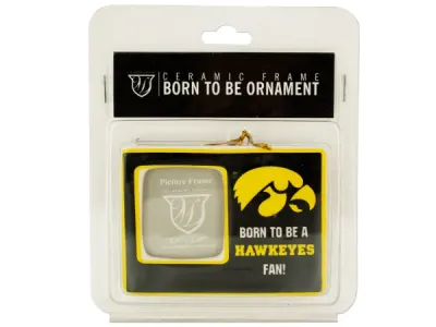 bulk buys OF127 - University of Iowa Hawkeyes Ceramic Holiday Picture Frame