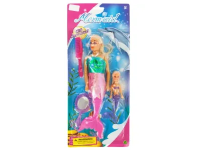 Bulk Buys OF614 - Iridescent Mermaid Playset with Accessories for Kids