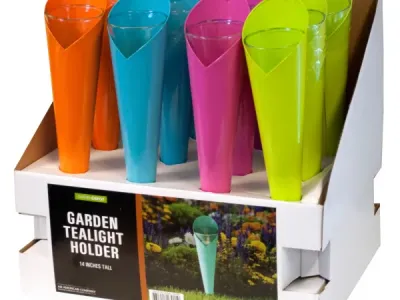 garden depot OL483 - Metal Garden Tealight Holder Countertop Display