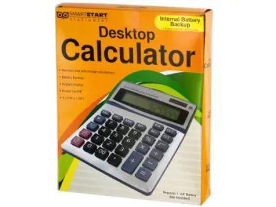 Bulk Buys OL981 - Large Display Desktop Calculator