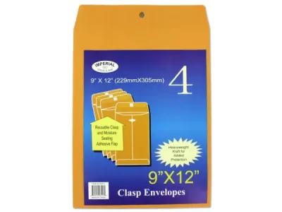 Bulk Buys OP300 - Medium Manila Clasp Envelopes