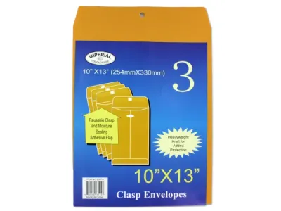 Bulk Buys OP301 - Large Manila Clasp Envelopes