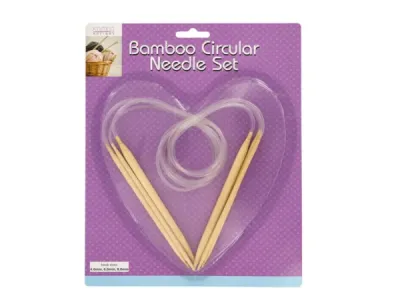bulk buys OS349 - Bamboo Circular Knitting Needle Set