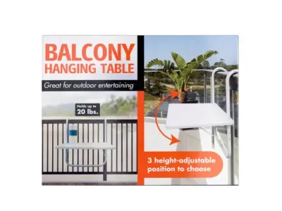 bulk buys OS988 - Adjustable Balcony Hanging Table for Outdoor Use