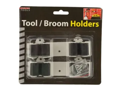 STERLING OT422 - Wall Mount Tool and Broom Holder Set - 2 Pieces