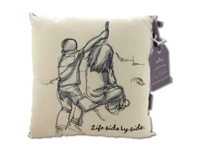 bulk buys OT837 - Life Side by Side Embroidered Accent Pillow
