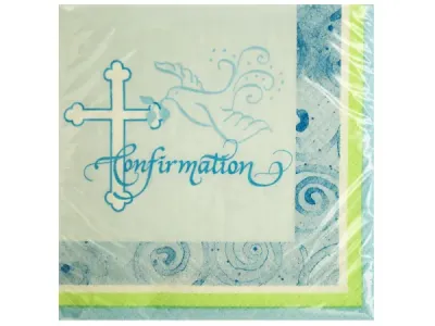 bulk buys PB559 - Elegant Blue Dove Confirmation Beverage Napkins