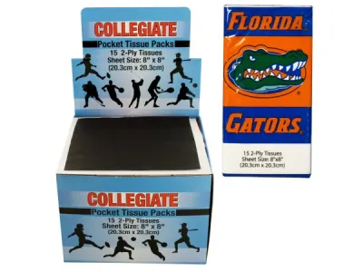 bulk buys PB646 - Florida Gators Pocket Tissue Pack Display - 48 Count