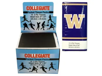 bulk buys PB673 - Washington Huskies Portable Tissue Packs Display Stand