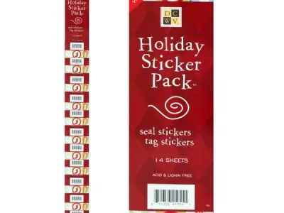 bulk buys PF143 - Festive Holiday Seal and Tag Sticker Set