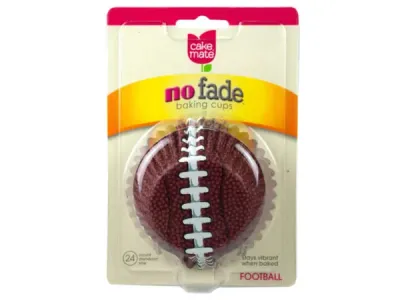 bulk buys PC895 - Football Themed Baking Cups - 24 Count by Betty Crocker