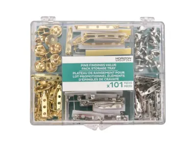 bulk buys SC496 - Gold and Silver Pin Findings Value Pack - 101 Pieces