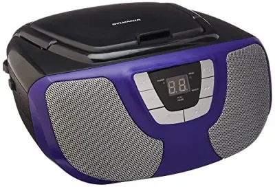 SYLVANIA SRCD1025-PURPLE - SYLVANIA Portable CD Radio Boom Box - Purple
