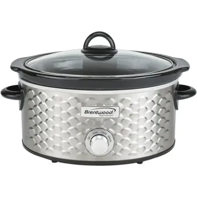 Brentwood SC-140S - 4.5QT SLOW CKER SCLP SLV