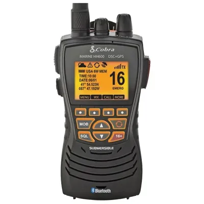 COBRA ELECTRONICS MRHH600FLTGPSBT - VHF MARINE GPS RDIO BLK