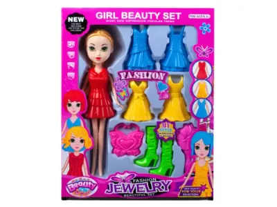 bulk buys OT960 - Creative Fashion Doll with Snap-on Outfits for Kids