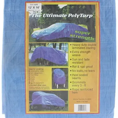 HOWARD BERGER PEHBCLV1216 - Howard Berger V1216 Reinforced Plastic Tarp (12ft x 16ft)
