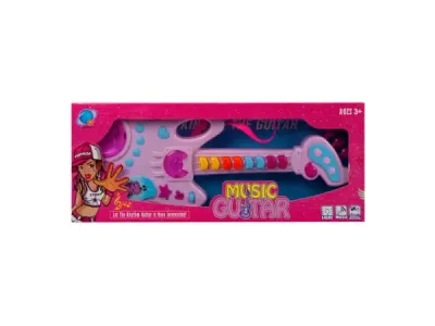 Bulk Buys OT957 - Colorful Battery Operated Musical Guitar for Kids
