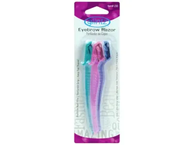 bulk buys MK186 - Colorful 3-Pack Eyebrow Razors for Precision Shaping