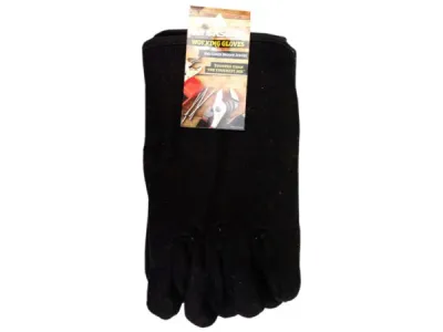 Bulk Buys MA216 - Brown Jersey Working Gloves with Red Lining - Universal Fit