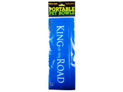 bulk buys KL745 - King Dog-Themed Portable Pet Bowl - BPA-Free