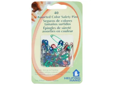 bulk buys LL242 - 40 Piece Colorful Safety Pins for Crafts and Sewing